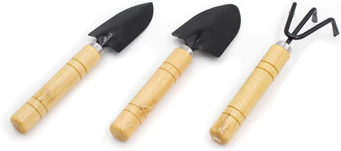 Bonsai Set 10 PCS-Mini Gardening Tools Kit for Indoor Outdoor Bonzai Include Pruner, Fold Scissors, Mini Rake, Tweezers, Cleaning Brush...