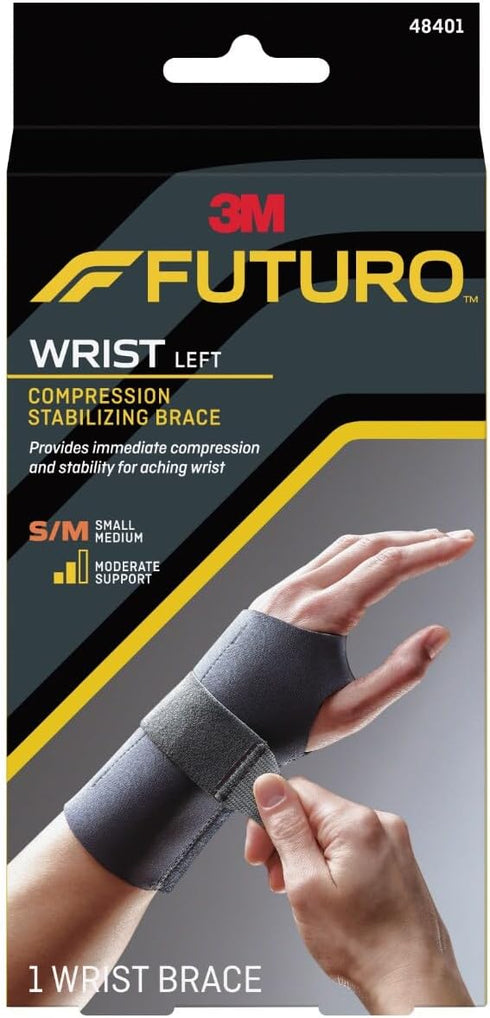 FUTURO Compression Stabilizing Wrist Brace, Left Hand, S/M...