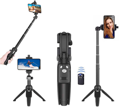 Tripod Monopod Selfie Stick 40 Inch with Wireless Remote Shutter Control Phone Clip Holder?Compatible with iPhone15 14 13 12 11 Pro max Xs X 8 7 P...