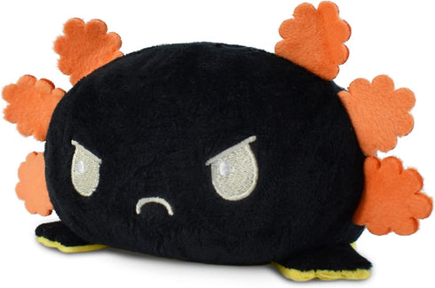 TeeTurtle - The Original Reversible Axolotl Plushie - Yellow + Black - Cute Sensory Fidget Stuffed Animals That Show Your Mood 4 inch...