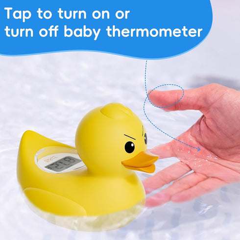 b&h Baby Bath Thermometer - (Upgraded Version) Turn On/Off Function, Fast and Accurate Water Temperature Readings, Toddlers Floating Bath Toy, Ide...