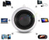 Mini Portable Travel Speaker Rechargeable Speaker with 3.5mm Audio Jack for iPod, MP3, MP4, MP5, Cell Phones, Computers etc.(White)...