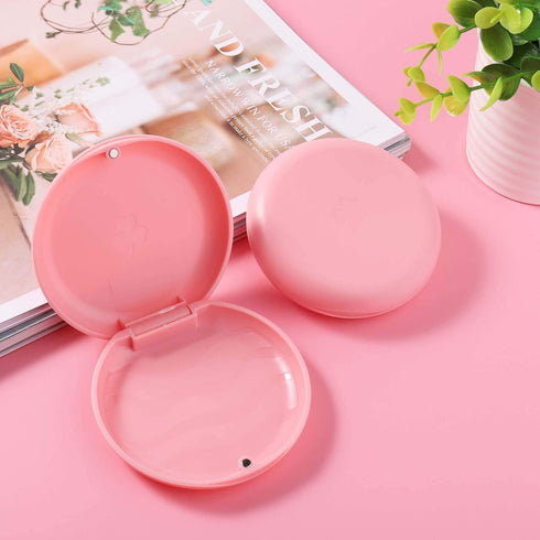 (2 Pack) Retainer Cases,Solid Orthodontic Retainer Case (Pink)...