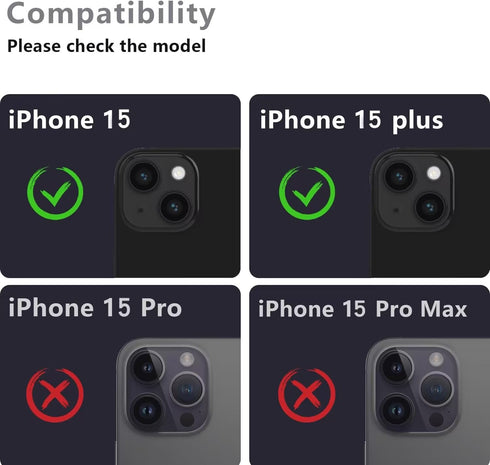 AFARER [2 Pack Camera Lens Protector for iPhone 15 6.1"/iPhone 15 Plus 6.7",3D Aluminum Metal Lens Film,9H Hardness Tempered Glass Camera Screen C...