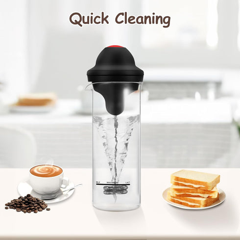 SHANGSKY Milk Frother Handheld with Stand, Milk Frother Battery Operated Coffee Frother for Cappuccino Latte Hot Chocolate, Portable Drink Mixer E...