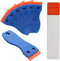 5pcs Plastic Razor Blade Scraper, Plastic Sticker Remover Scraper with 100pcs Plastic Razor Blades, Paint Spatula Scraper Cleaner Tool for Sticker...