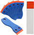 5pcs Plastic Razor Blade Scraper, Plastic Sticker Remover Scraper with 100pcs Plastic Razor Blades, Paint Spatula Scraper Cleaner Tool for Sticker...