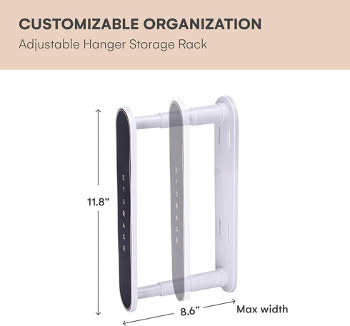 flybold Hanger Storage Rack - Hanger Organizer Stacker for Closet Organization - Space-Saving Storage Holder for Light Hangers - Adhesive Hanger U...