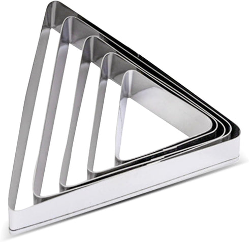 SK Triangle Shape Cookie Cutter Set, Stainless Steel, 5-Piece, Small(2.7in)...