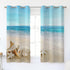 ALALAL Beach Bathroom Curtains, Summer Tropical Starfish Seashell Kitchen Curtains, Grommet Privacy Curtain for Small Window, Café, Bath, Laundry,...