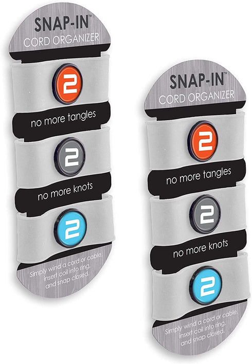 Snap-in Cord Organizer Neatly Store Lightning Cables and Phone Chargers, Computer Chargers and HDMI Cables...