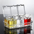 V·RESOURCING Clear Seasoning Box, 3 Pieces Seasoning Rack Spice Pots Storage Container for Spice Salt Sugar Cruet Liquid,Condiment Jars with 3 Spo...