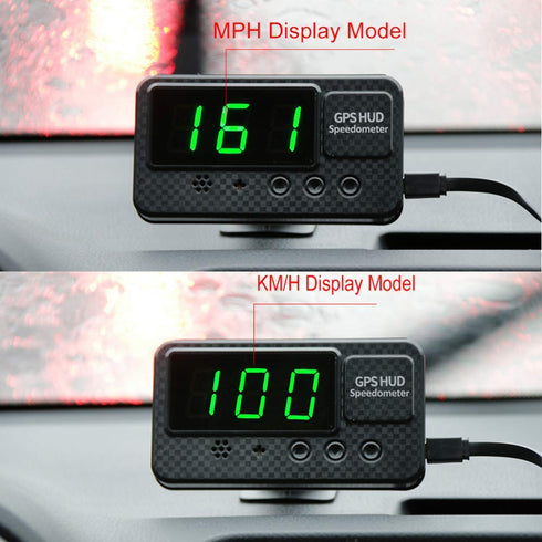 KingNeed Original Universal GPS Head Up Display Speedometer Odometer Car Digital Speed Display MPH Over Speeding Alarm Car Clock for All Vehicles ...