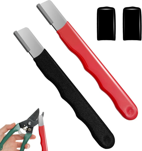 2 Pieces Garden Tool Sharpener, Garden Tool Blade Sharpener for Knife, Garden Knife Sharpener for Hedge Shears Scissors, Mini Sharpener for Garden...