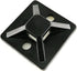 HS Cable Tie Mounts Self Adhesive with Screw Hole Zip Wire Tie Mounting Base Holder (100 Pack) Squares 1x1 Inch,Black...