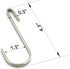 Flat Style Premium Stainless Steel S Hook Cookware Universal Pot Rack Hooks Sturdy Hanging Hooks - Multiple uses for Kitchenware, Pots, Utensils, ...