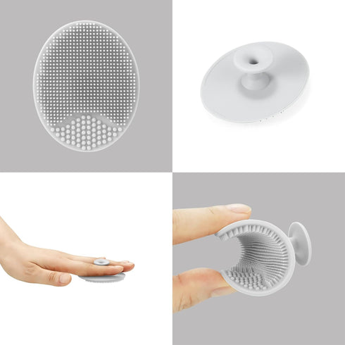 PandaEar Baby Bath Rinse Cup, Silicone Baby Shampoo Rinser with 2 Pack Cradle Cap Brush for Kids Toddler Body Washing (Pink)...