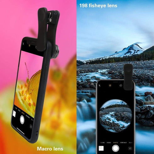 Phone Camera Lens Kit (13 Pieces) for iPhone 11 Xs 10 8 7 6 Plus SE Samsung and Most Andriod Phone- Wide Angle Lens & Macro Lens+Fisheye Lens and ...