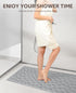 Bligli Non Slip Bathtub Mat, 16x31.5 Inch Standard Non-Slip Bathmats with Strong Suction Cups, Soft Rubber Anti-Slip Bathroom Floor Mat, Machine W...