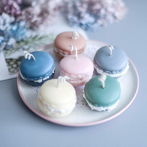 6-Cavity 3D Macaron Hamburger Silicone Mold for Fondant, Cake/Cupcake Decorating, Baking, Gum Paste, Chocolate, Candy, Polymer clay, Mini Soap, Ba...