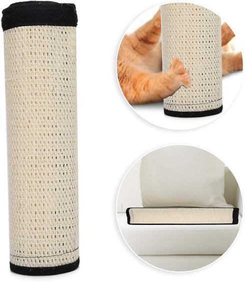 Table Leg Scratch Board, Sofa Scratcher Mat Furniture Protect Sofa Sisal Scratch Protect, White Table Leg Furniture Protection Pets for Cats(White...