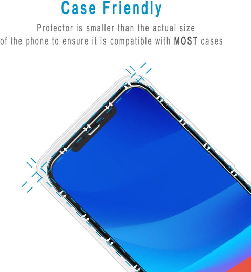 HPTech 2 Pack Screen Protector Designed for iPhone 12 Pro Max 6.7-inch Anti Blue Light Tempered Glass Film, Easy to Install, Bubble Free...