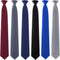 Haysandy 6 Pcs Clip on Ties for Men Solid Color Men's Tie Clip on Necktie 20 Inches Pretied Ties for Office School Uniforms...