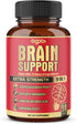 9in1 Brain Support Supplement - Concentrated Ashwagandha Root, Gotu Kola Powder, Bacopa Monnieri Powder and More - 90 Capsules - 3-Month Supply...