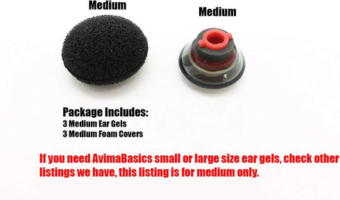 Voyager 5200 5220 Ear Tips - 3 Pack Medium Replacement Earbuds Eartips Eargels & Foams set Compatible with Plantronics Voyager 5200 5220 Wireless ...
