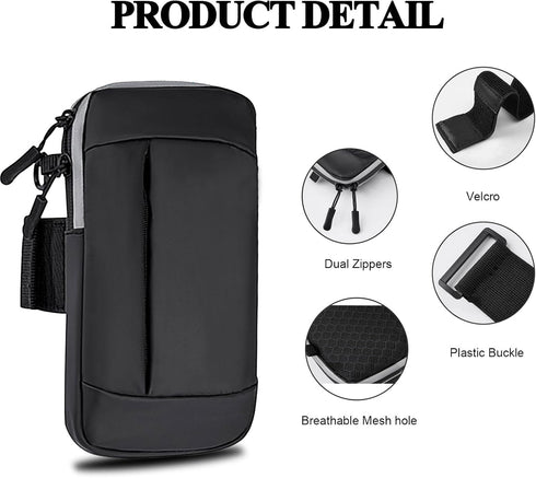 Phone Holder for Running Armband Cell Phone Holder iPhone 15 14 13 12 11 Pro Max Xs Xr X 8 7 Plus SE Mini Galaxy Ultra S24 Note Carrier Pouch, Exe...