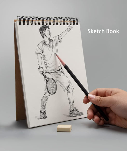iXinyc A5 (8.3"x5.8") Spiral Sketch Book, Sketchbook for Drawing and Sketching, 30 Sheets, 160gsm Paper, Vertical Sketch Pad...