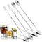4pcs Cocktail Mixing Spoons, Bar Spoon Cocktail Spoon Long Handle Stirring Spoons Spiral Handle Bar Stirrers Ladles with Trident Tip for Drink Tea...