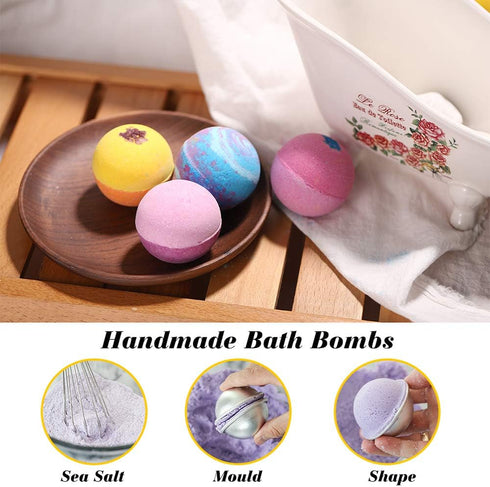 Bath Bombs Gift Set - Extra Large 12 Pack Handmade Natural Bath Bombs with Essential Oils, Sea Salt, Shea Butter, Coconut Oil - Perfect Birthday, ...