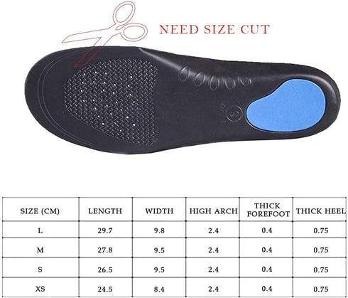 Arch Support Insoles for Women and Men Orthotic Plantar Fasciitis Pain Relief Relieve Flat Feet High Arch Foot Pain Apply to Sneakers or Work Boot...