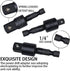 Right Angle Drill Adaptor,4-in-1 Impact Drill Bit Extension,360° Rotatable 1/4 3/8 1/2" Impact Grade Socket Adapter Set,105 Degree Angle Screwdriv...