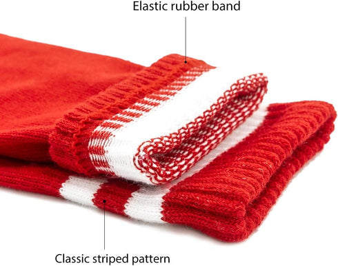 Luwint Kids Soccer Socks, Children Knee High Sport Socks, Red...