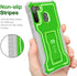 FITO Samsung Galaxy A21 Case, Dual Layer Shockproof Heavy Duty Case with Screen Protector for Samsung A21 Phone, Built-in Kickstand (Green)...
