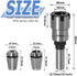 Mesee 1/2'' Shank ER20 Router Collet Extension Chuck Adapter with 1/4'' & 1/2'' ER20 Spring Collet Set Milling Cutter Bit Chuck Extender Rod Woodw...