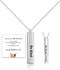 Be Kind Of A B Necklaces For Women, To Best Friends Sorority Sisters Inspirational Square Tubes Pendant With Hidden Message Stainless Steel Band F...