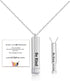 Be Kind Of A B Necklaces For Women, To Best Friends Sorority Sisters Inspirational Square Tubes Pendant With Hidden Message Stainless Steel Band F...