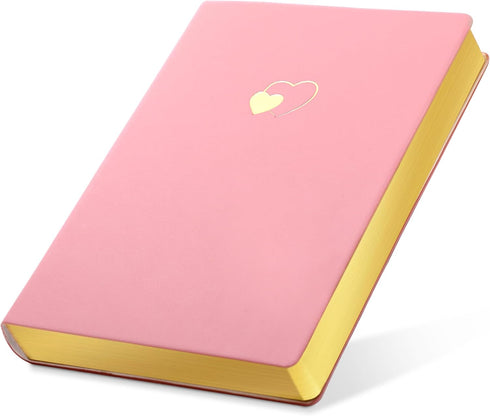 CAGIE Cute Diary Journal for Women and Girls A5 Lined Journals for Writing with Heart-Shaped Soft Cover Journal with 256 Gold Edged Pages, 5.9 × 8...