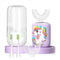 Kids Electric Toothbrush U Shaped Toddler Auto Sonic Toothbrushes with 4 Brush Head,Cartoon Unicorn Ultrasonic Toothbrushes for Children 2-12 Year...