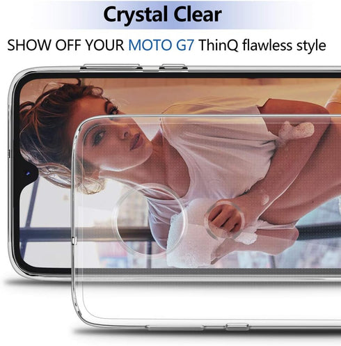 SNOSHO for Moto G7 Slim Phone Case,Thin TPU Silicone Soft Flexible Skin Gel Anti-Scratch Shockproof Protective Cases Cover for Motorola G7,Crystal...