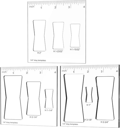 3 Pcs Router Templates for Woodworking, Router Jigs Decorative Template, 4"×3.92" Butterfly Inlay Templates...