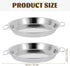 Luxshiny 2PCS Stainless Steel Roasting Pan, Pizza Cake Baking Tray Round Roaster Pan Stainless Steel Drip Pan for Turkey Baking,Roast Chicken...