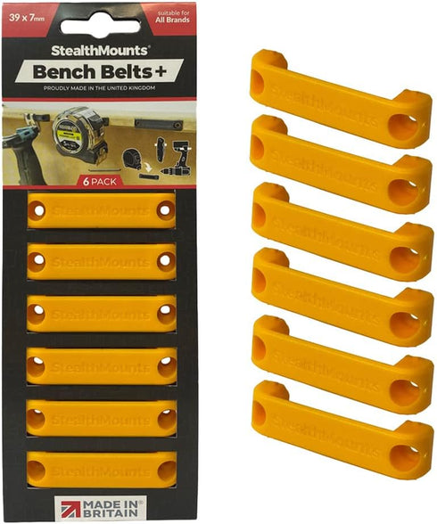 StealthMounts Bench Belt Plus - Universal Tool Holder | Bench Belt + Set | Perfect Tool Hanger Storage Dock for Power Tools, Tape Measures and Bel...