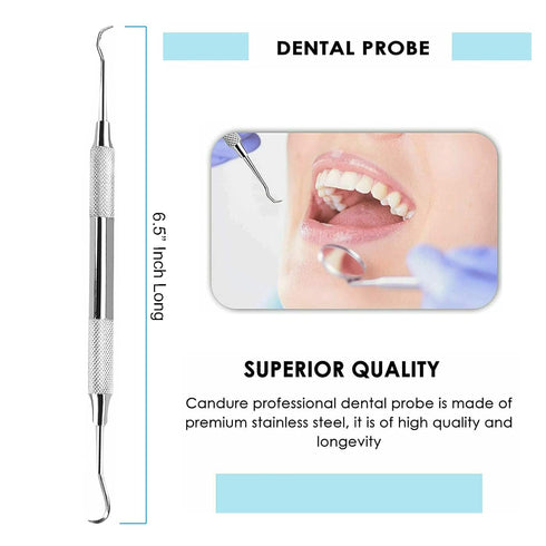 Dental Tools Set - Stainless Steel Krisp Beauty 1 Pc Dental Tooth Pick Tartar Remover Plaque Scraper Probe Scaler Mouth Oral Hygiene Care Dentist ...