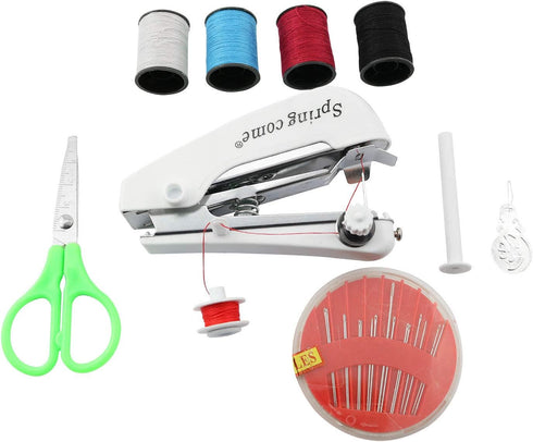 Portable Manual Sewing Machine Set 25x15.5x3.5cm Hand Sewing Machine for Clothing, Silk, Hem, Curtain, Fabric......