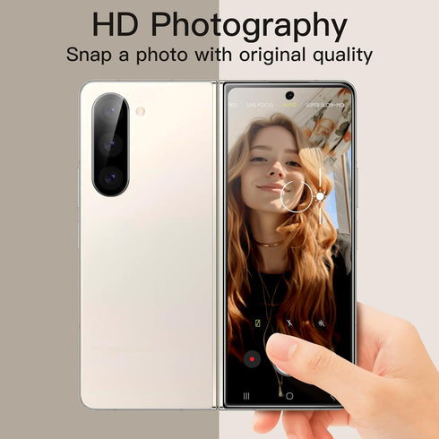 JETech Front Screen Protector for Samsung Galaxy Z Fold 5 with Camera Lens Protector, 9H Tempered Glass Film, Anti-Scratch, HD Clear, 2-Pack Each....