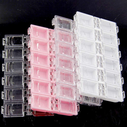 ARTIBETTER 4 Pcs Jewelry Storage Box 12 Compartments Clear Plastic Storage Case Nail Art Container for Glitter, Beads, Sequins, Jewelry Storage...
